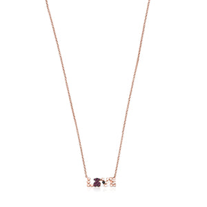 Tous San Valentín love Necklace in Rose Gold Vermeil with Ruby and Spinel 915302550