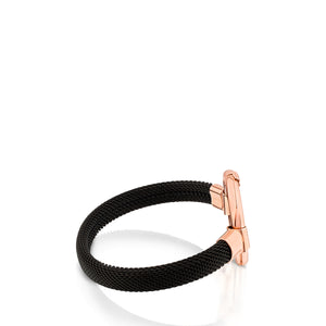 Tous Rose Vermeil Silver and Steel Hold Bracelet 712341600