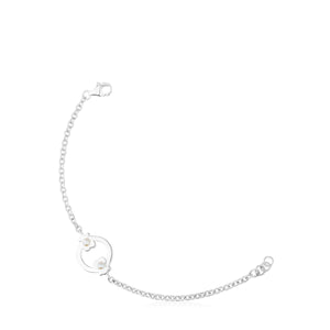 Tous Silver Super Power Bracelet with Pearls 812401540
