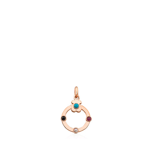 Tous Small Rose Vermeil Silver Super Power Pendant with Gemstones 812404520