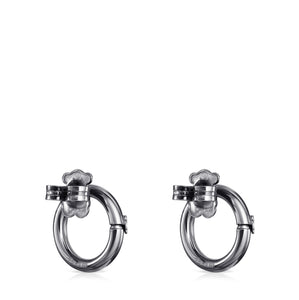 Tous Small Dark Silver Hold Earrings 812343510