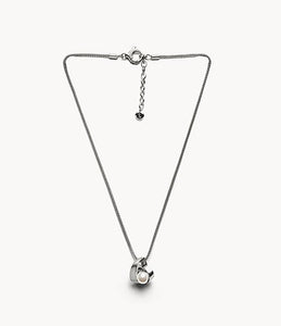 Skagen Agnethe Pearl Silver-Tone Pendant Necklace SKJ0749040