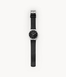 Skagen Ancher Black Leather Watch SKW6104