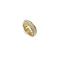 18K Yellow Gold & Diamond Three Strand Woven Ring AG321 B YW M5