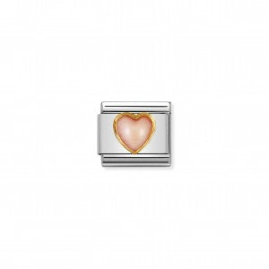 Nomination LINK COMPOSABLE CLASSIC PIETRA CUORE CON CORALLO ROSA 030501/10
