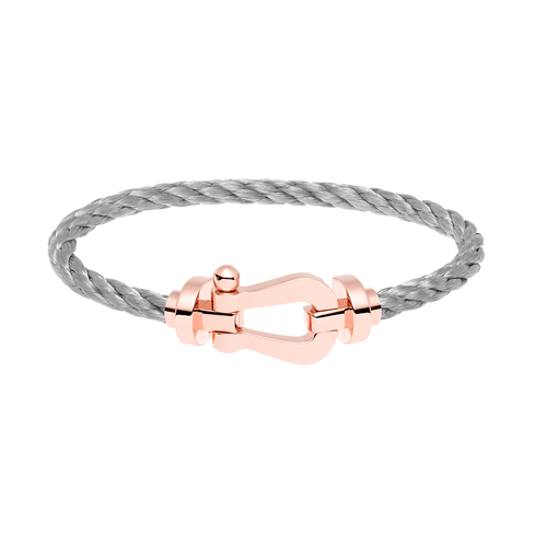 FRED PARIS FORCE 10 ROSE GOLD BUCKLE AND STEEL CABLE (L)