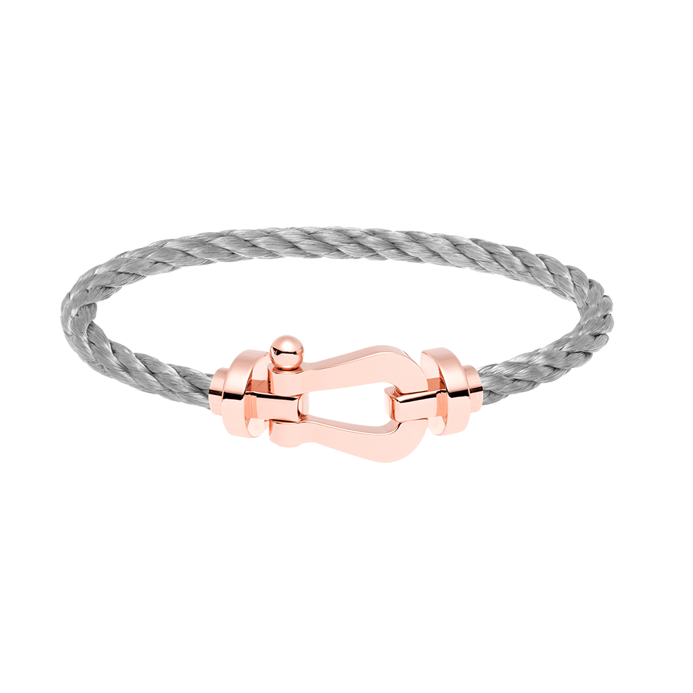 FRED PARIS FORCE 10 ROSE GOLD BUCKLE AND STEEL CABLE (L)