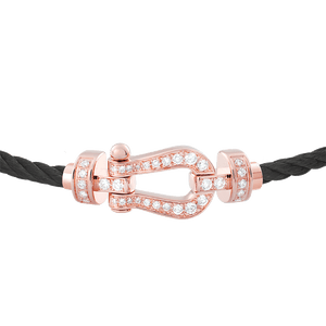FRED PARIS FORCE 10 BRACELET ROSE GOLD AND DIAMONDS BUCKLE (M)