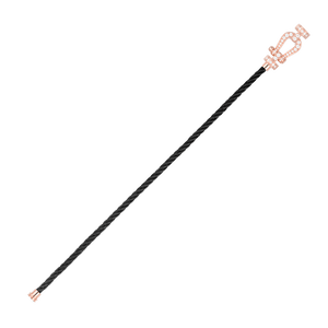 FRED PARIS FORCE 10 BRACELET ROSE GOLD AND DIAMONDS BUCKLE (M)