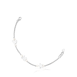 Tous Silver Real Sisy Bracelet with Pearls 812451550