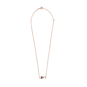 Tous San Valentín love Necklace in Rose Gold Vermeil with Ruby and Spinel 915302550
