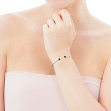 Carica l&#39;immagine nel visualizzatore di Gallery, Tous Mini Onix Bracelet in Silver with Onyx 918451500