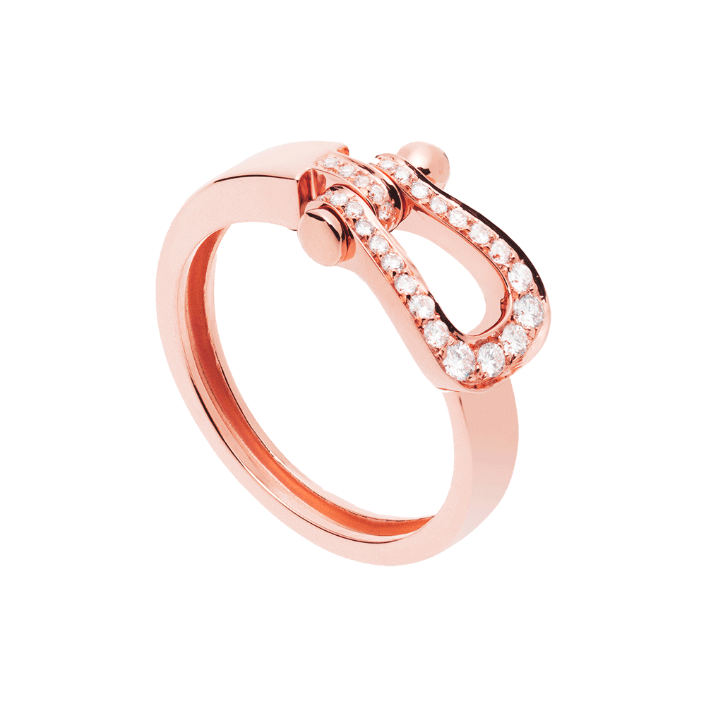 FRED PARIS FORCE 10 ROSE GOLD WITH DIAMONDS RING