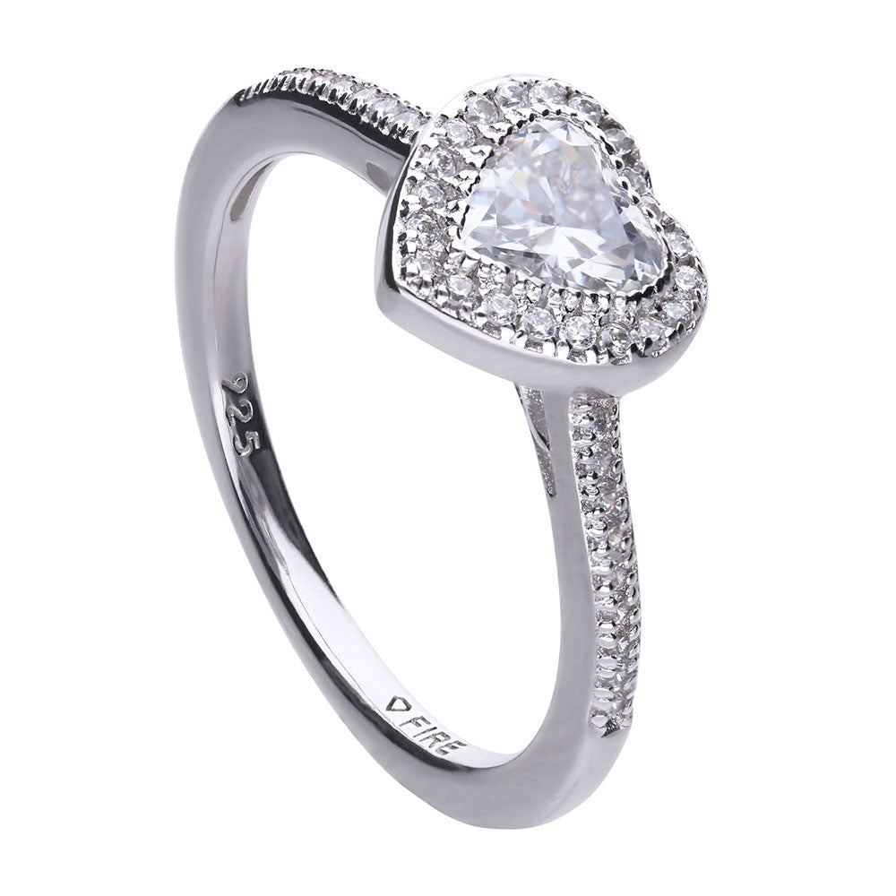 Diamonfire Anello a Cuore Rosetta 61/1400/1/082/170