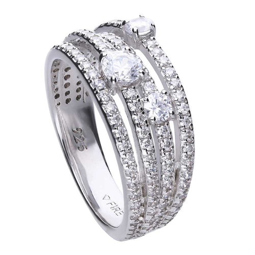Diamonfire Anello Pavé A Fascia 61/1475/1/082/170