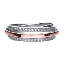 Carica l&#39;immagine nel visualizzatore di Gallery, Diamonfire Anello Two-Tone 61/1990/1/082/180