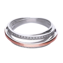 Carica l&#39;immagine nel visualizzatore di Gallery, Diamonfire Anello Two-Tone 61/1990/1/082/180