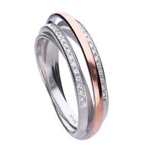 Diamonfire Anello Two-Tone 61/1990/1/082/180
