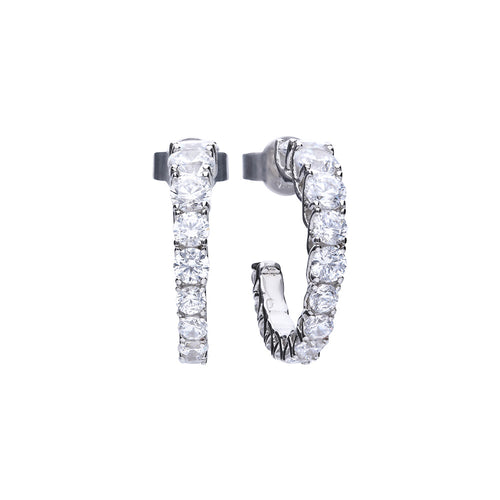 Diamonfire Orecchini D’argento A Cerchio 62/0971/1/082