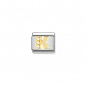 Nomination LINK COMPOSABLE CLASSIC LETTERA K IN ORO E PIETRE 030301/11