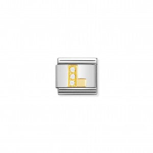 Nomination LINK COMPOSABLE CLASSIC LETTERA L IN ORO E PIETRE 030301/12