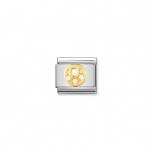 Nomination LINK COMPOSABLE CLASSIC LETTERA O IN ORO E PIETRE 030301/15