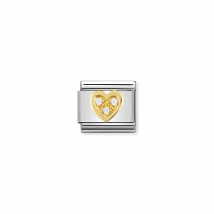 Nomination LINK COMPOSABLE CLASSIC CUORE CON PIETRE BIANCHE 030311/11