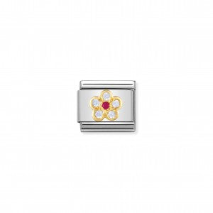 Nomination LINK COMPOSABLE CLASSIC FIORE CON PIETRE AZZURRE 030312/06