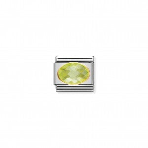 Nomination LINK COMPOSABLE CLASSIC ARGENTO CON PIETRA VERDE 030601/004