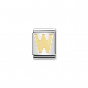 Nomination LINK COMPOSABLE BIG LETTERA W IN ORO 032101/23
