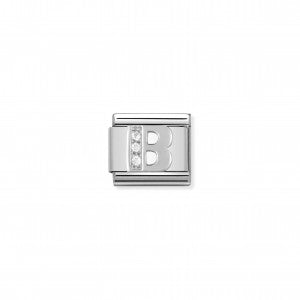 Nomination LINK COMPOSABLE CLASSIC IN ARGENTO LETTERA B 330301/02