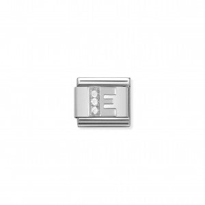 Nomination LINK COMPOSABLE CLASSIC IN ARGENTO LETTERA E 330301/05