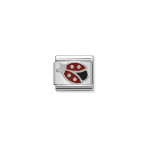 Nomination LINK COMPOSABLE CLASSIC IN ARGENTO COCCINELLA ROSSA 330202/15