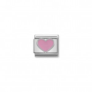 Nomination LINK COMPOSABLE CLASSIC IN ARGENTO CUORE ROSA 330202/18