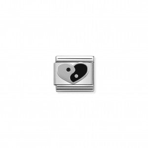 Nomination LINK COMPOSABLE CLASSIC IN ARGENTO CUORE YIN YANG 330202/20