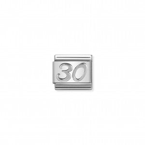 Nomination LINK COMPOSABLE CLASSIC NUMERO 30 IN ARGENTO 330101/22