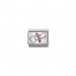 Nomination LINK COMPOSABLE CLASSIC IN ARGENTO CIUCCIO ROSA 330202/39
