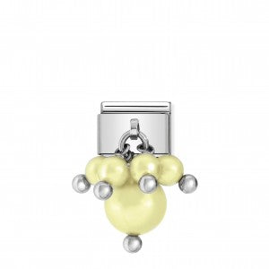 Nomination LINK COMPOSABLE CLASSIC ARGENTO PERLE GIALLE 030609/05