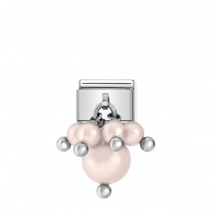 Nomination LINK COMPOSABLE CLASSIC ARGENTO PERLE PASTELLO ROSA 030609/06