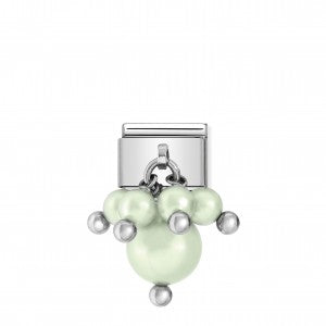 Nomination LINK COMPOSABLE CLASSIC ARGENTO PERLE VERDE 030609/07