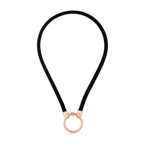 Tous Rose Vermeil Silver and Steel Hold Necklace 712342600