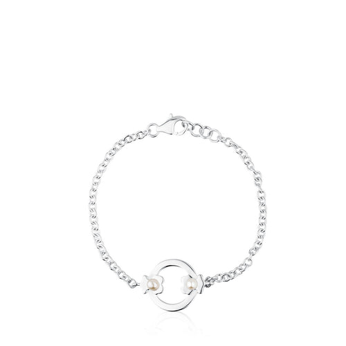 Tous Silver Super Power Bracelet with Pearls 812401540
