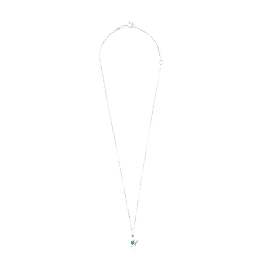 Tous Silver Super Power Necklace with Quartzite 812402670