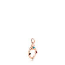 Carica l&#39;immagine nel visualizzatore di Gallery, Tous Small Rose Vermeil Silver Super Power Pendant with Gemstones 812404520