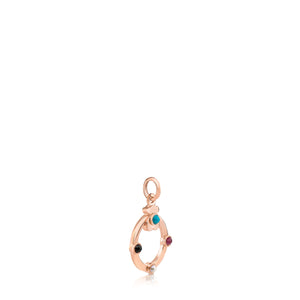 Tous Small Rose Vermeil Silver Super Power Pendant with Gemstones 812404520