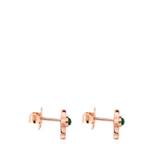 Carica l&#39;immagine nel visualizzatore di Gallery, Tous Rose Vermeil Silver Super Power Earrings with Malachite 812403700
