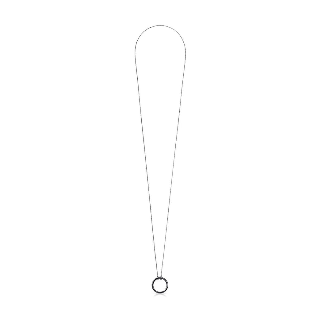 Tous Dark Silver Hold Necklace 812342530