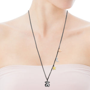 Tous Dark Silver, Gold Vermeil, rose Gold Vermeil and Silver Sweet Dolls Necklace 818022520