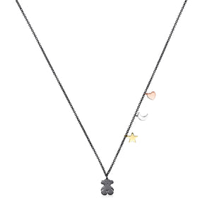 Tous Dark Silver, Gold Vermeil, rose Gold Vermeil and Silver Sweet Dolls Necklace 818022520