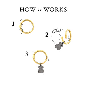 Tous Dark Silver Hold Necklace 812342530